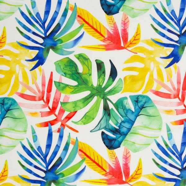Outdoorcanvas Blätter auf naturweiß von Swafing